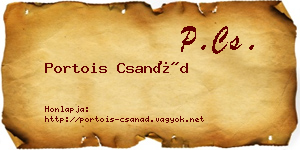 Portois Csanád névjegykártya
